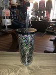 Glitter Tumbler With Straw