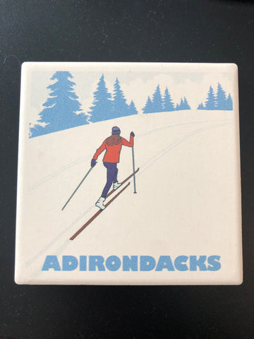 Nordic Skier Adirondack Coaster