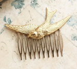 Bird Flying Comb - Gold or Copper