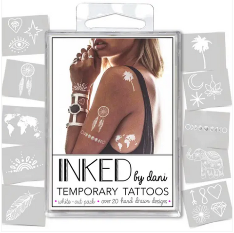 White Out Pack - Temporary Tattoos