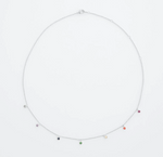 Rainbow Crystal Stardust Necklace - Gold