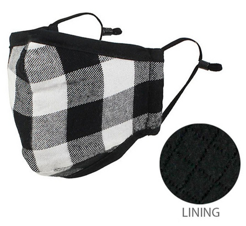 Plaid Mask with Nose Wire (Multiple Colors)
