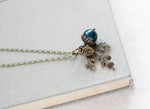Pearl Acorn and Branch Necklace (Multiple Colors)