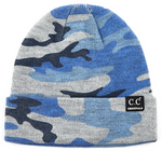 CC Camo Knitted Scully Beanie - Blue