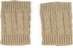 Cable Knit Boot Cuffs - Mocha