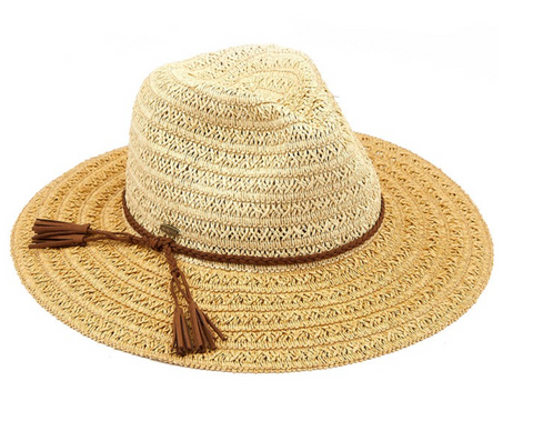 Two Tone Panama Hat with Tassel