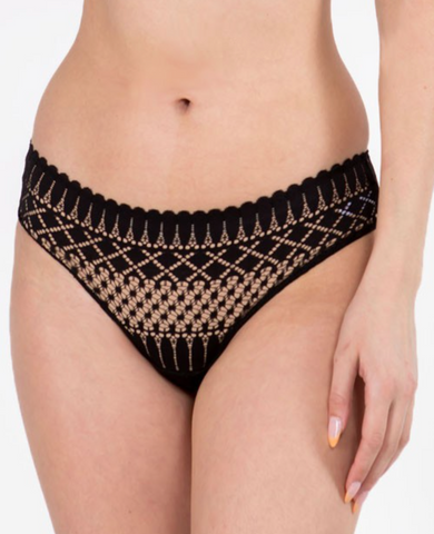 Geometric Lace Panties (Ruby Red, Stone Blue or Cream)