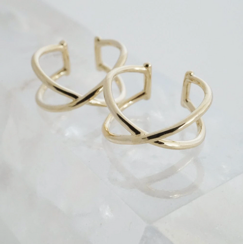 X Ear Cuffs - Gold or Silver