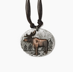 Pewter Moose Necklace