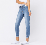 Judy Blue High Rise Double Cuff Slim Fit Jeans (11, 13, 18W)