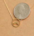 Circular Mountain Range Necklace - Rose Gold, Gold or Silver