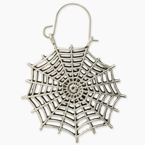 Spider Web Hoop Earrings