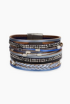 Blue Hues Leather Bracelet
