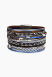 Blue Hues Leather Bracelet
