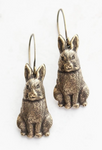 Bunny Rabbit Earrings - Brass