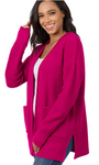 Low Gauge Waffle Knit Cardigan (L)
