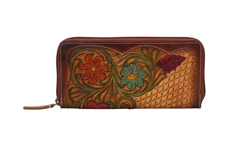 Zippered Floral Wallet