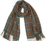 Checker Plaid Scarf (Navy or Gray)
