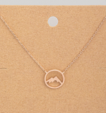 Circular Mountain Range Necklace - Rose Gold, Gold or Silver