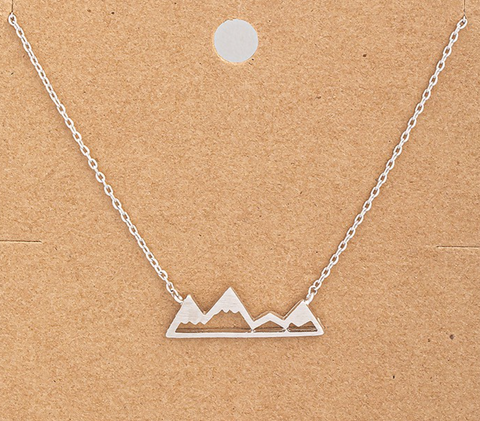 Open Mountain Range Necklace - Gold or Silver