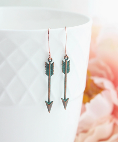 Copper Arrow Earrings