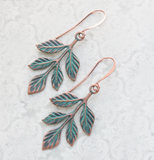 Branch Earrings - Mint Copper