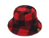 CC Checked Bucket Hat (Red or White)