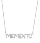 Memento Nameplate Necklace - Silver