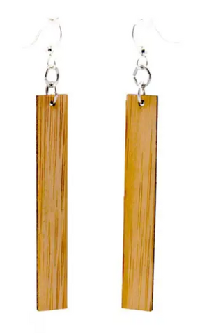 Rectangle Bamboo Earrings