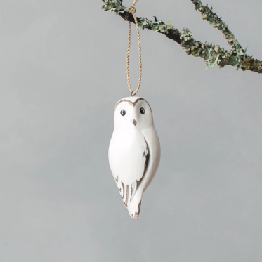 Hanging Barn Owl Ornament
