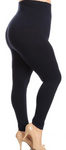 High Waist Non-Fleece-Lined Leggings (Multiple Colors) - One Size (10-20) Plus