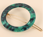 Round Acetate Hair Clip (Multiple Colors)