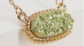 Druzy Gemstone Necklace (Multiple Colors)