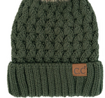 CC Lattice Beanie with Pom (Multiple Colors)