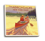 Canoe Scene - Adirondacks New York Coasters