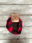 Flannel Infinity Scarf - Red and Black Buffalo Plaid