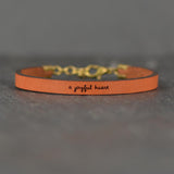 Inspirational Leather Bracelets (Multiple Sayings and Colors)