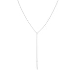 Whisper Thin Lariat Bar Necklace - Gold or Silver
